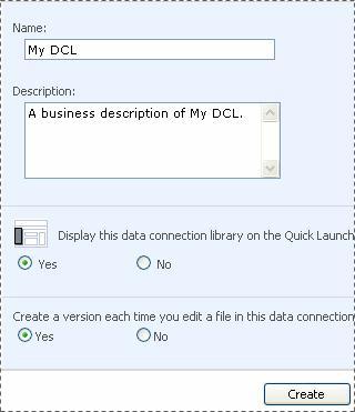 Manage data connections - selection options