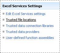 Excel Services - set trusted file locations