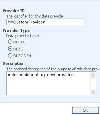 Excel Services - add trusted data provider options