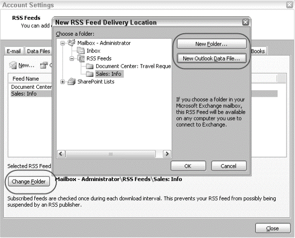 Create New Outlook Data File dialog box