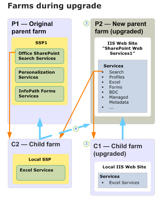 Diagram of upgrading parent farm (during)