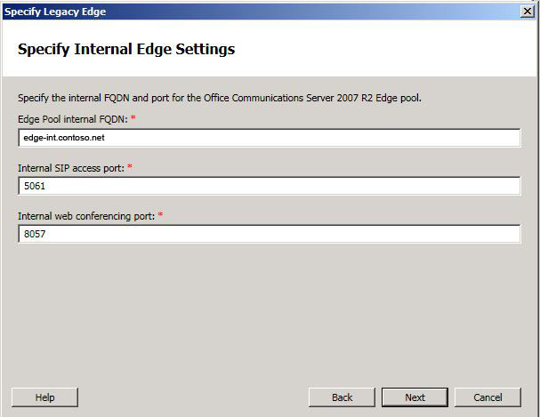 Specify Internal Edge Settings dialog box