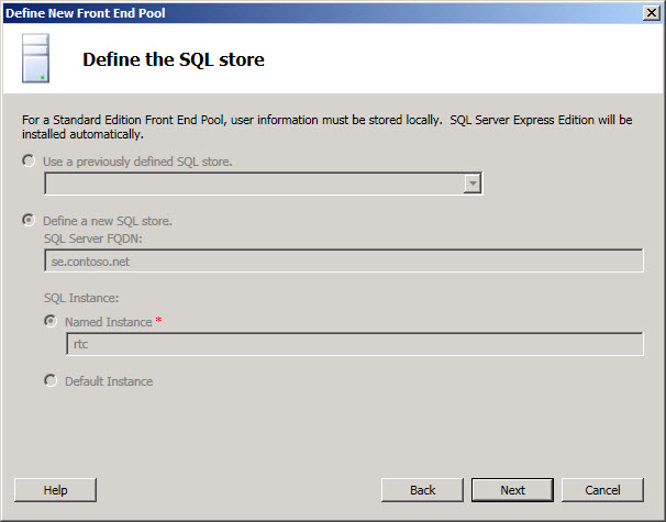Define SQL Store