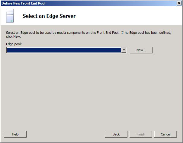 Select an Edge Server dialog box
