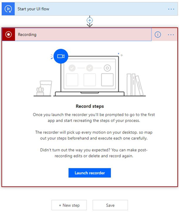 Record the steps to automate Record the steps to automate