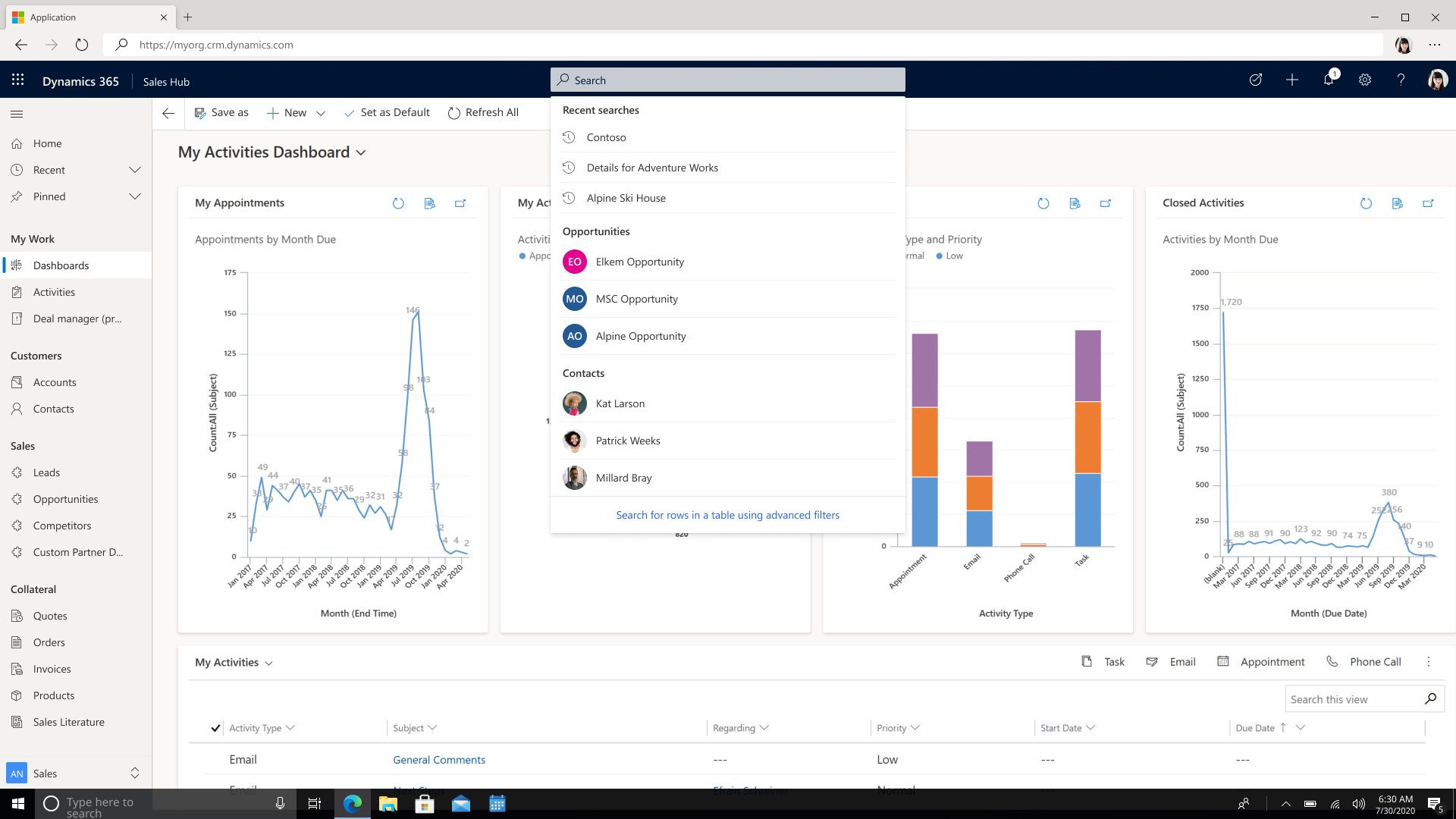 Advanced find entry point through search.