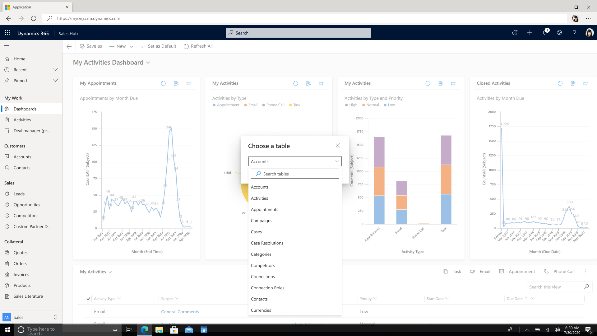 Advanced find table picker.