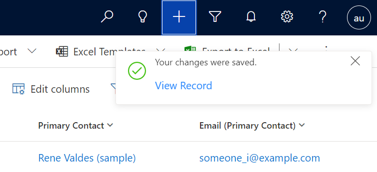 Screen of client-side toasts displayed in upper right corner within the toast stack.