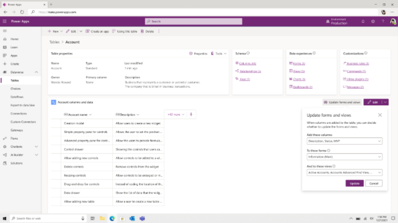 Auto add column in table hub Auto add column in table hub
