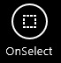 The icon you click to specify the OnSelect property