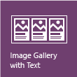 Choose the horizontal image gallery with text
