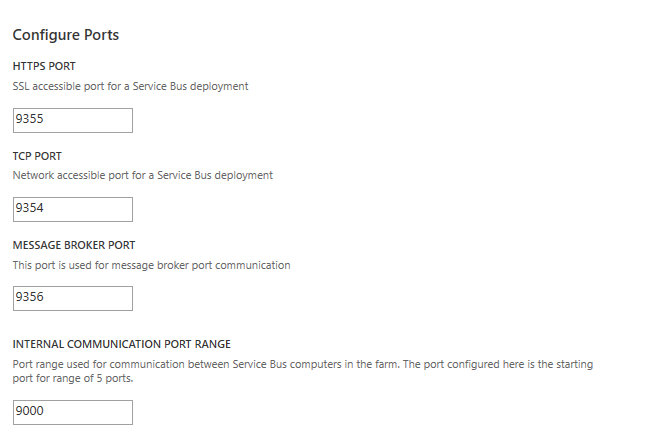 Service Bus Configuration Wizard