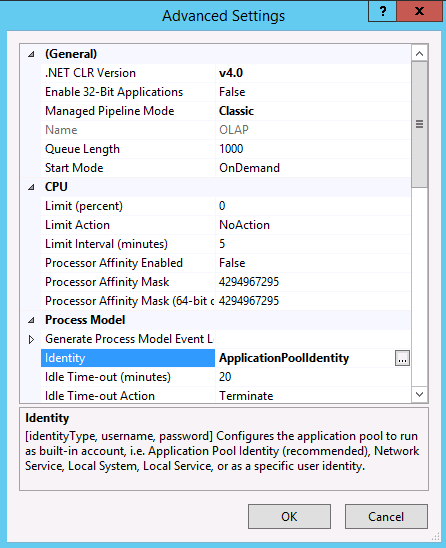 Screenshot of Advanced Settings property page Screenshot of Advanced Settings property page