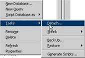 Figure 17: Detaching from the Tasks window