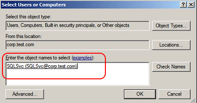 Select Users or Computers in Active Directory