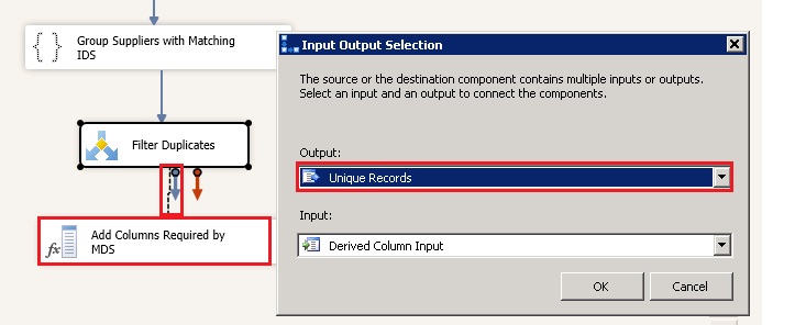 Input Output Selection Dialog Box