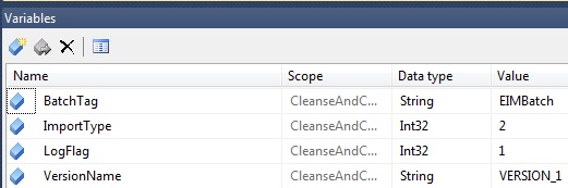 SSIS Variables Window