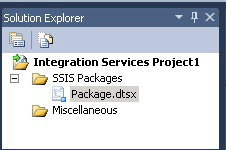 Folders in an Integration Services project