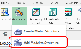 Add Model to Structure button