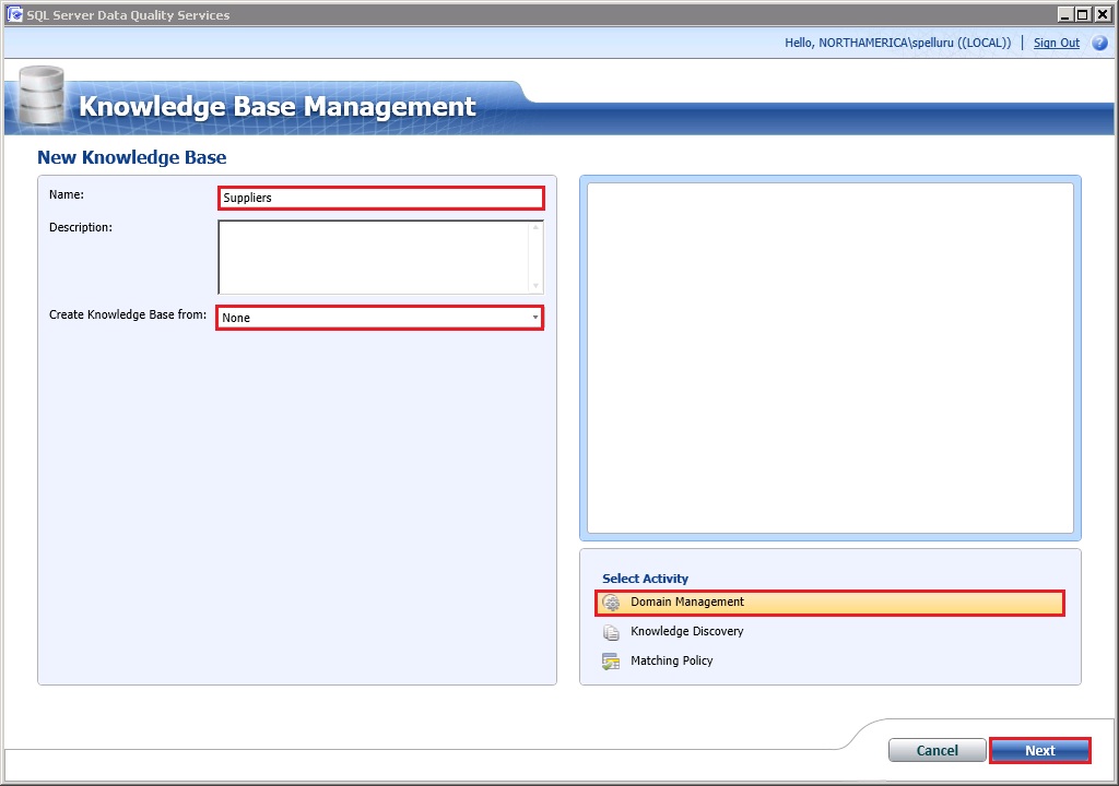 New Knowledge Base - Domain Management New Knowledge Base - Domain Management