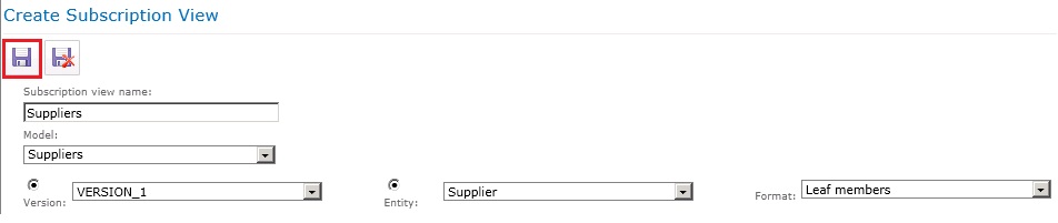 Save Subscription View Button Save Subscription View Button