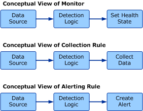 Conceptual view of monitors and rules