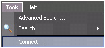 Connect option on Tools menu