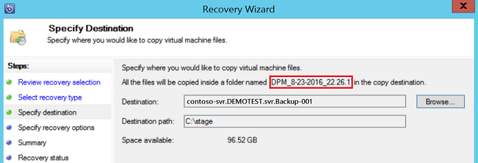 vmware recover ILR files rename with highlight