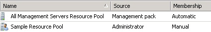Resource pool membership type