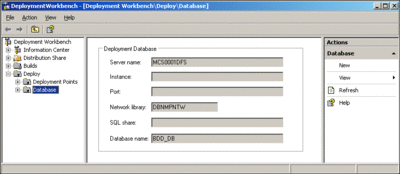 Figure 2 Deployment database configuration for BDD 2007