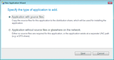 Figure 2 Adding an application to the workbench