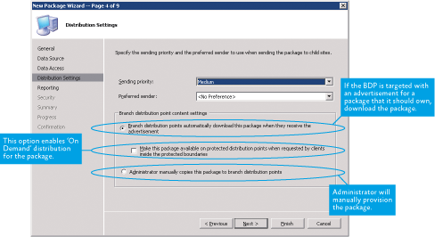 Figure 3 Enabling on-demand distribution of a package