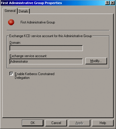 Figure 5 Setting the account that controls delegation