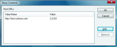 Figure 7 Approved AxIS host URLs