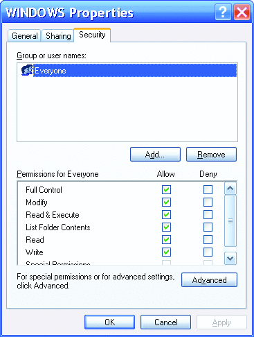 Figure 4 An OEM-configured ACL