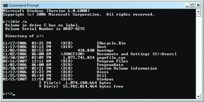 Figure 5 Documents and Settings is a junction point, not a directory