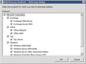 Figure 4 Selecting Products to Include in the Scan