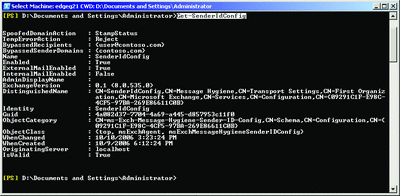 Figure 6 Sender ID Configuration cmdlets