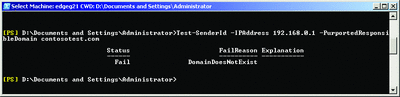 Figure 7 Verify Sender ID Status of an Address