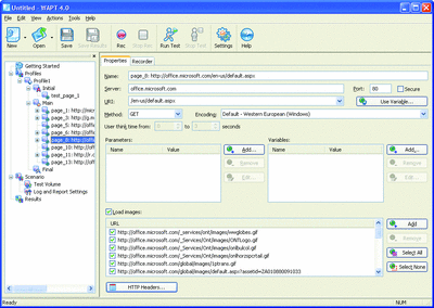 WAPT Web Application Stress Tool 