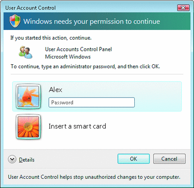 Figure 3 Requiring an Admin Password