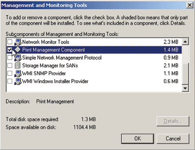 Figure 1 Load the Print Management Console