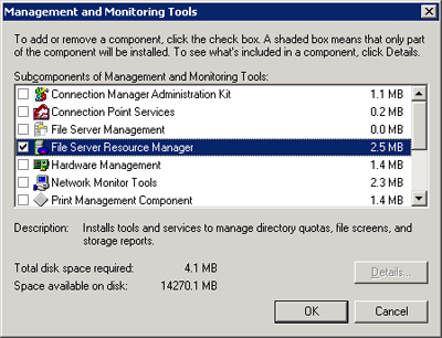 Figure 9 Adding the File Server Resource Manager