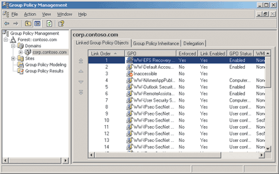 Figure 4 Group Policy Security Settings