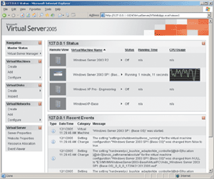 Figure 2 Virtual Server Administration Web Site