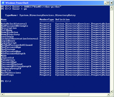 Figure 1 Retrieving a list of an object’s properties