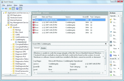 Figure 5 Unsigned driver load attempt events