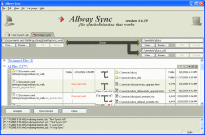 Synchronize files and folders with Allway Sync 