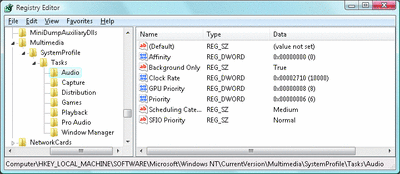 Figure 3 Multimedia Class Scheduler Audio Task Definition