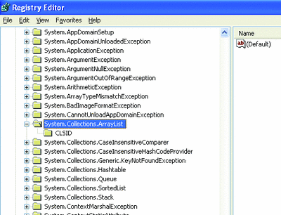 Figure 1 System Classes in the Registry